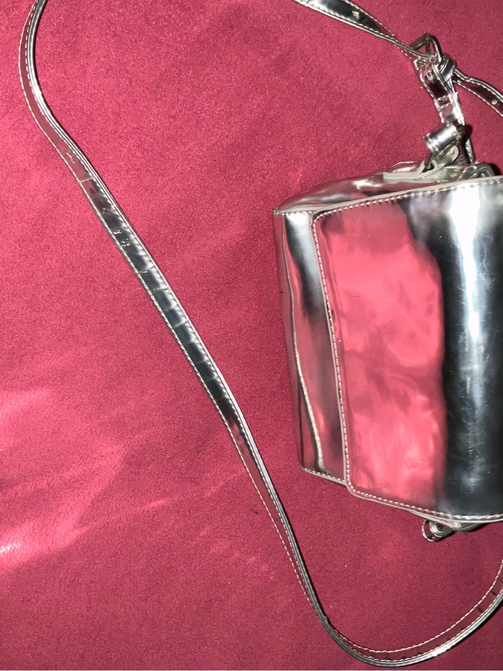 Forever 21 Metallic Silver Crossbody Bag